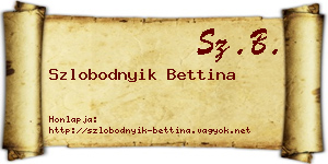 Szlobodnyik Bettina névjegykártya